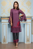 Sadia Aamir - Purple And Charcoal Flora - SA-LP08