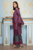 Sadia Aamir - Purple And Charcoal Flora - SA-LP08