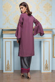 Sadia Aamir - Purple And Charcoal Flora - SA-LP08