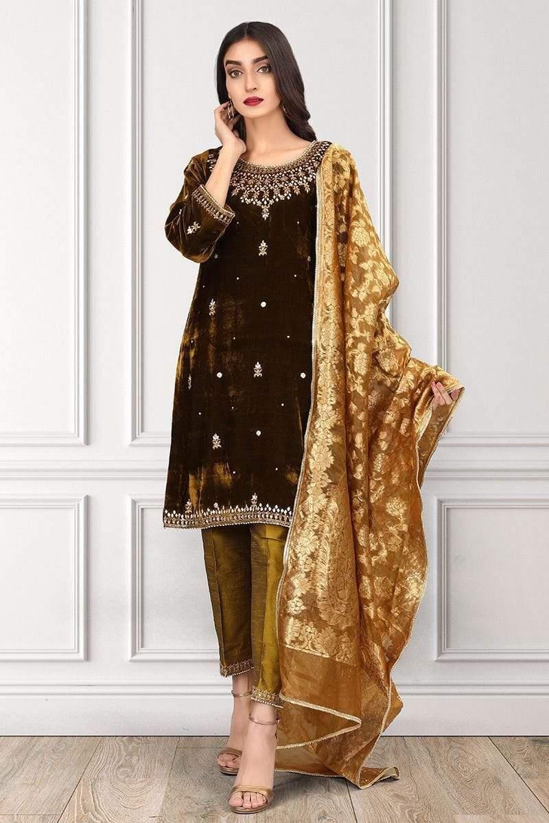 Sadia Aamir - Soft Golden Brown Diadem - SAL-07