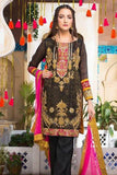 Zahra Ahmad - Shikaar Gaah - Black - Cotton Net - 3 Piece