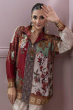 Shamaeel - Silk Embroidered Collared Shirt with Silk Printed Pants - Studio by TCS