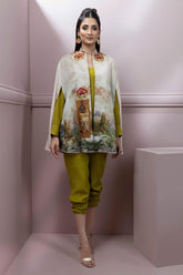 Shamaeel - Solid Silk Co-ord Set with Embroidered Silk Jacket - Studio by TCS