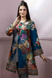 Shamaeel - Printed Silk Shirt and Pants with Silk Embroidered A-line Jacket - Studio by TCS