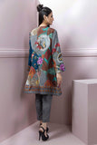 Shamaeel - Printed Silk Shirt and Pants with Silk Embroidered A-line Jacket - Studio by TCS
