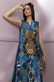 Shamaeel - Blue Embroidered Silk Shirt with Printed Silk Trouser - Studio by TCS
