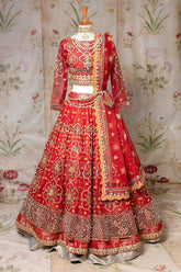Zahra Ahmad - Eb-54 - Tangerine Orange - Multi - 3 Piece