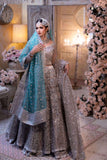 Zahra Ahmad - QH-003 - Blue - Organza - 3 Piece