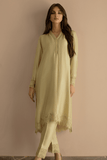Deepak Perwani - Olive Green Raw Silk Co-ord Set