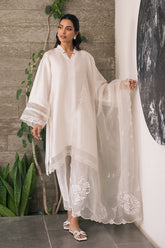 Deepak Perwani - Kut333 - Shisha Silk - Ivory - 3 Piece