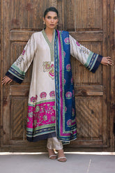 Deepak Perwani - KUD04 - Pure Silk - 3 Piece