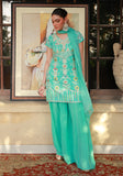 Huma Adnan ayzaria Suit Aqua Blue 3 Piece