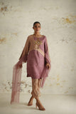 Shamaeel - RE-1 - Coffee & Tea Pink - Silk & Organza - 3 Piece