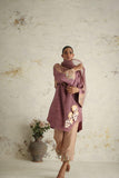 Shamaeel - RE-1 - Coffee & Tea Pink - Silk & Organza - 3 Piece