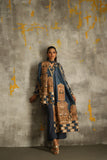 Shamaeel - Azure-1 - Silk - 3 Piece