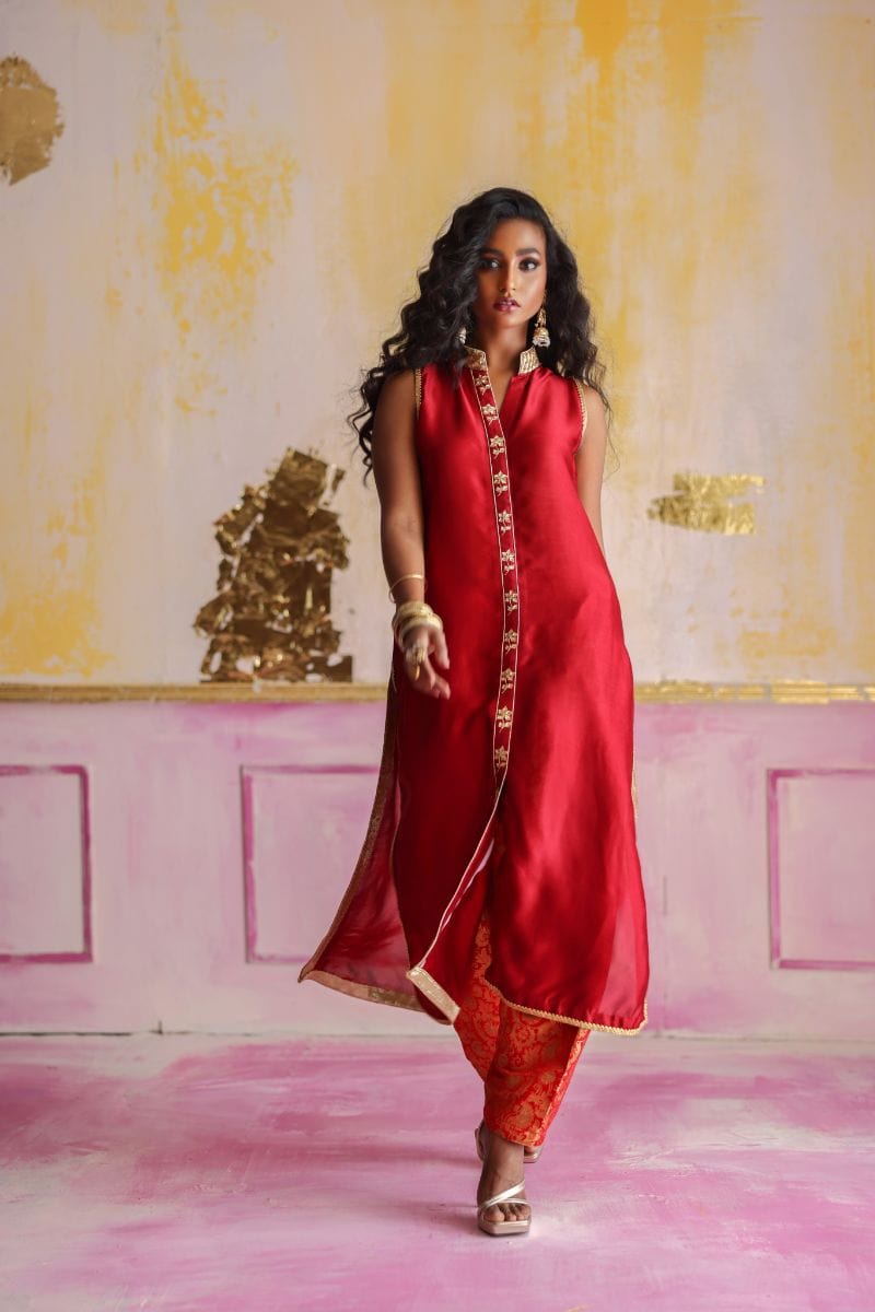 Pinktree - Afghan Red - Viscose - - 3 Piece - Studio by TCS