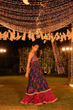 Pinktree - Bomb Shell - Gharara & Choli - Deep Blue & Hot Pink - 2 Piece - Studio by TCS