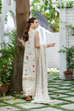 Shehrnaz - SHK-1307 - Off-white - Chiffon - 3 Piece