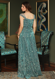 Huma Adnan - Zareyah - Net - Sea Green
