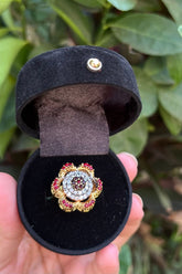 Hemohandicrafts- Ruby Flower Gold - Ruby