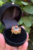 Hemohandicrafts- Ruby Flower Gold - Ruby