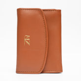 Zahraas Compact Leather Wallet Brown