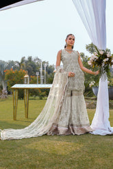 Reema Ahsan - Rameen - Organza - Ivory - 3 Piece