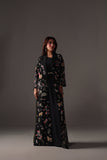Reema Ahsan - Nera Rawsilk Jacket Dress For Women - Black - 2 Piece