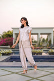Reema Ahsan - Lyra Raw Silk Suit For Women - Ivory - 2 Piece