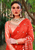 Huma Adnan - Sehvira - Silk - Orange - 3 Piece