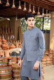Arif Ashraf - Grey Kurta Trouser with Waistcoat