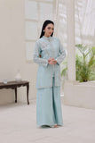 Rubys Couture - Gohar Shesha Silk Suit For Women - Ice Blue - 3 Piece