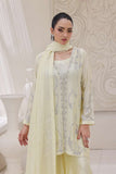 Rubys Couture - Shahi Shesha Silk Suit For Women - Yellow - 3 Piece