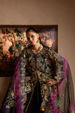 Maria Osama Khan - Zumar - OPEN SHIRT & SHARARA - BLACK - ORGANZA & PK RAWSILK - 3 Piece
