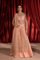 Anayra Amal - Gulaab - Peachy Pink - Organza - 3 Piece