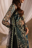 Anayra Amal - Siyah Embroidered + Hand Embellishment Net Suit For Women - Black - 3 Piece
