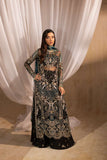 Anayra Amal - Siyah Embroidered + Hand Embellishment Net Suit For Women - Black - 3 Piece