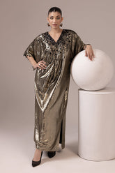 Malook - ZAYNA - Black & Gold - Shimmer - 1 Piece - UnStitch