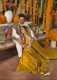 Shahid Chuhan - Noor-E-Mayoun Silk Lehnga Choli For Women - Mehandi