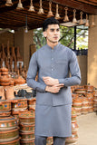 Arif Ashraf - Grey Kurta Trouser with Waistcoat