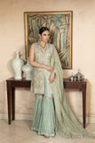 Yasmin Zaman - Mint Blue Zari Net Shirt and Dupatta with Net Lehnga - B-227