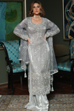 Huma Adnan - Nooriza - Grey - 3 Piece