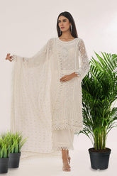 Rizwan Beyg - Hayat White - Cotton Net - White - 2 Piece