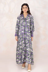 SAFWA - Printed - Blue - Lawn - 2 Piece - Stitched
