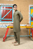 Arif Ashraf - Army Green Kurta Shalwar
