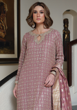 Huma Adnan - Moona - Jamawar - Tea Pink - 3 Piece
