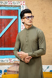 Arif Ashraf - Army Green Kurta Shalwar