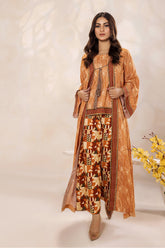 SAFWA - Printed - Orange - Lawn - 2 Piece - Stitched