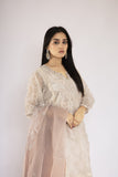 Sadia Aamir - Elaya - Off White Embroidered Organza Silk and Dupatta with Silk Culottes - 3 Piece - Studio by TCS