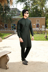 Arif Ashraf - Bottle Green Kurta Trouser